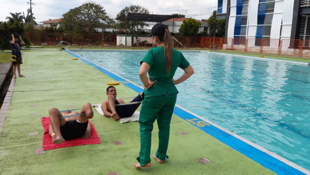 Imagen entreno y recuperación deportistas.