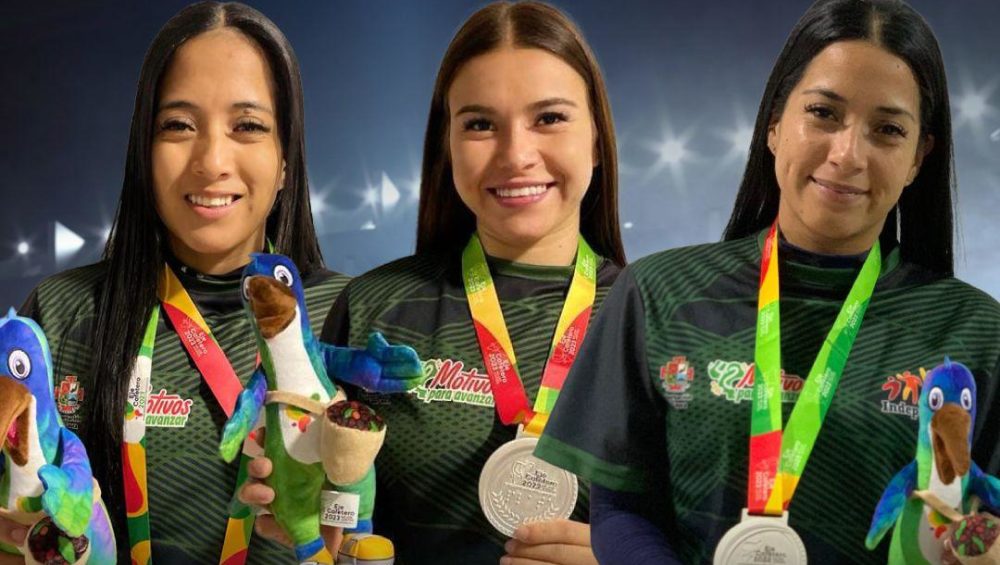 Imagen medallistas equipo femenino.